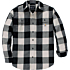 Loose Fit Heavyweight Flannel Long-Sleeve Plaid Shirt