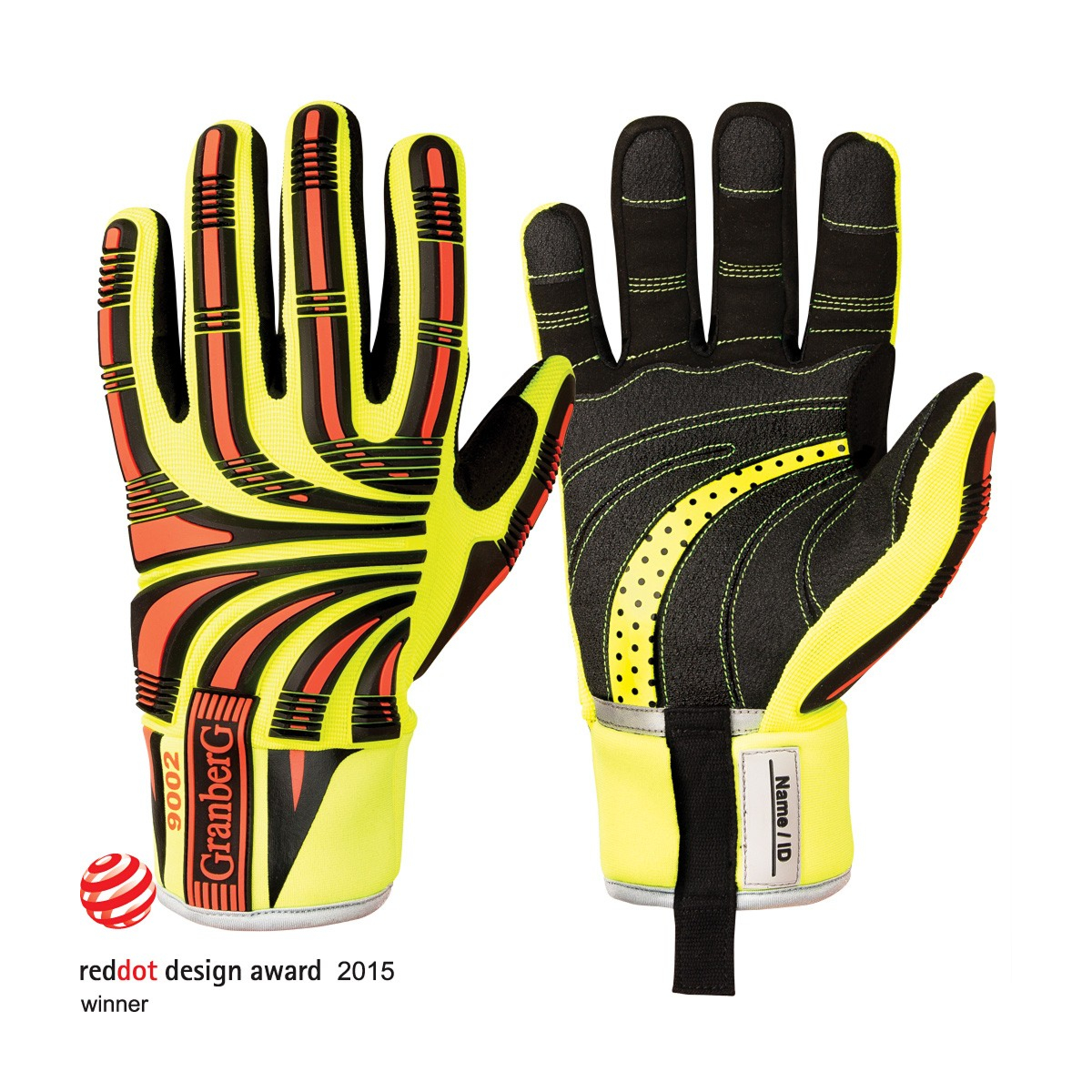 カット D インパクト ハイビズ保護手袋