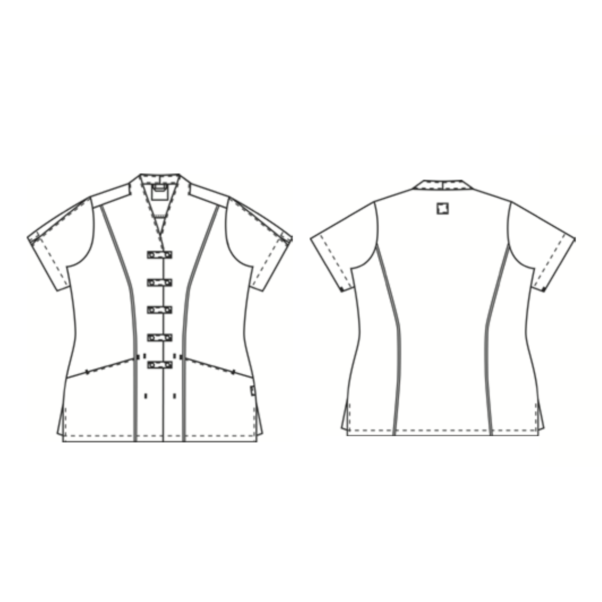 レディースチュニックw。ストレッチ、ウェルネス