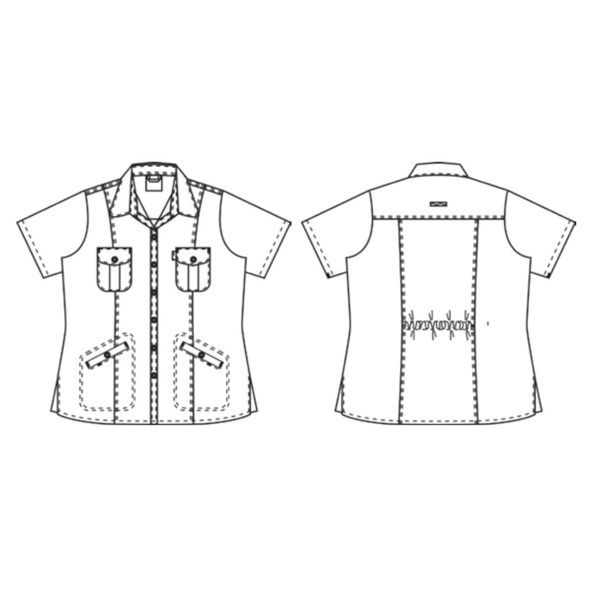 カジュアルレディースチュニック/シャツ、フレッシュ