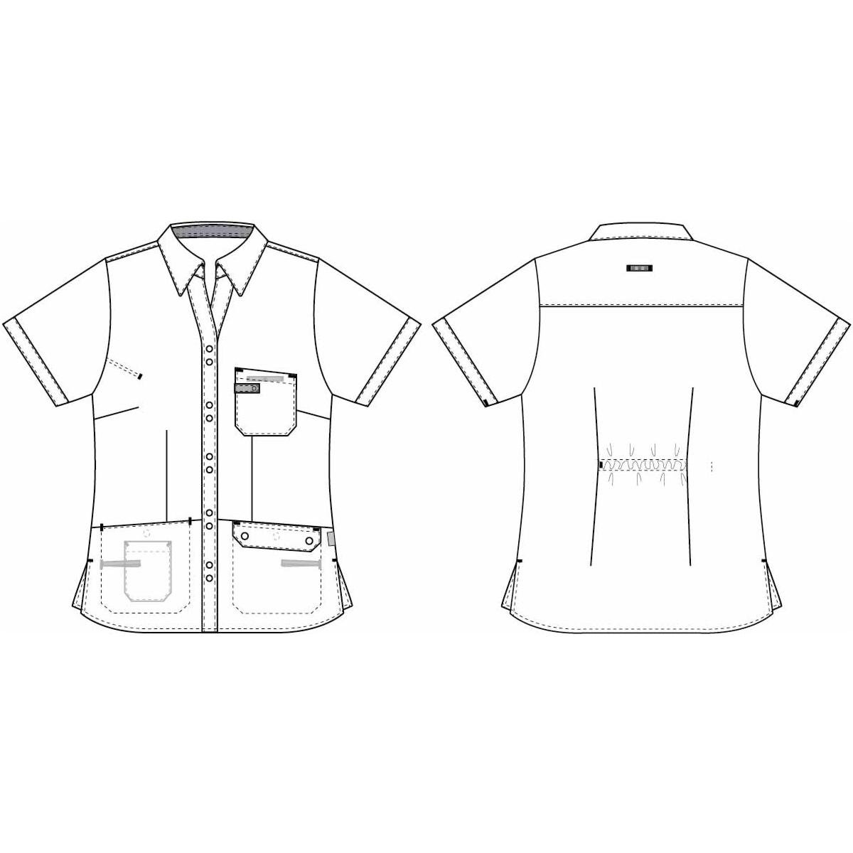 カジュアルレディースチュニック/シャツ、ピクニック