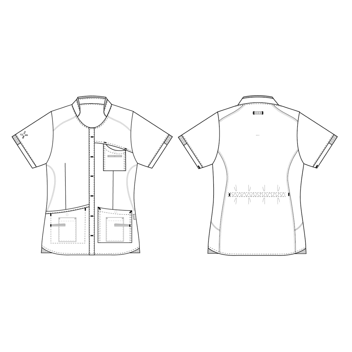 レディースチュニック/シャツ、スポーティー