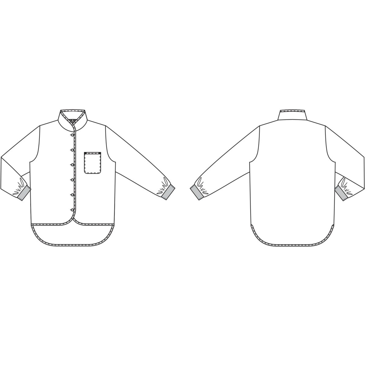 ボタン留めカーディガン、長袖、ムーブ