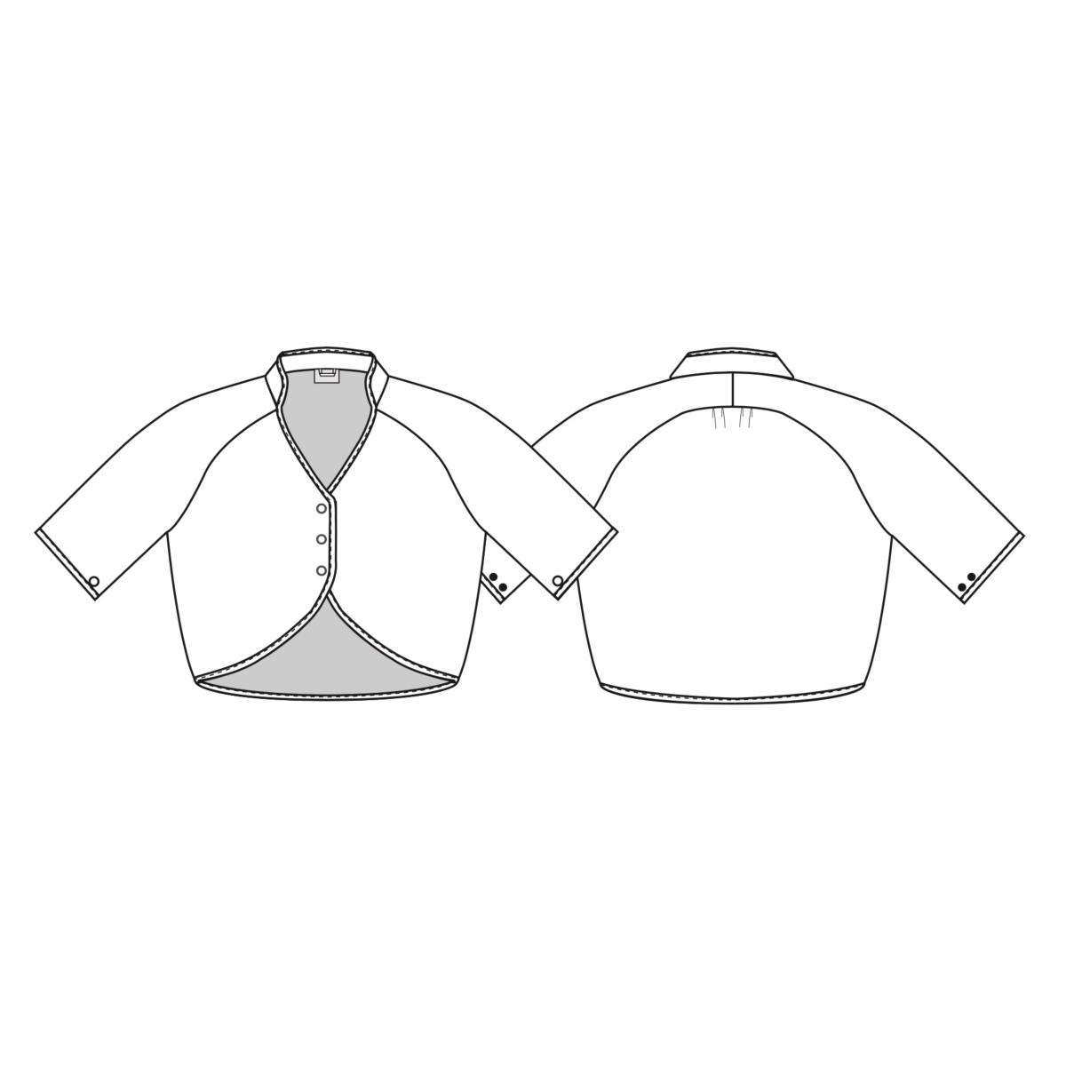 肩をすくめて、動く