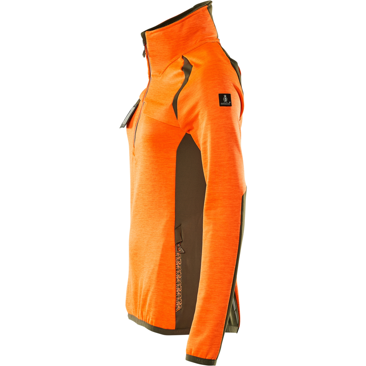 ハーフジップ付きフリースジャンパー