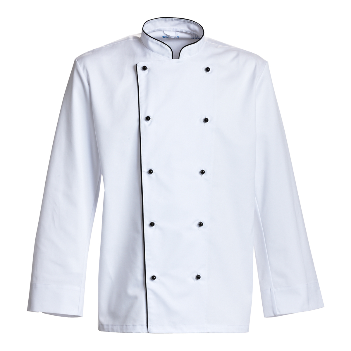 袖口とパイピング付きシェフジャケット、パイプ
