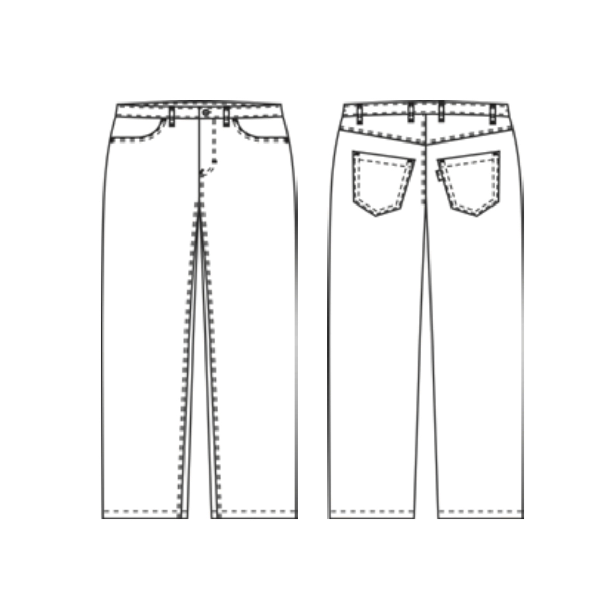 ズボン付き。ジーンズルック、クラブクラシック