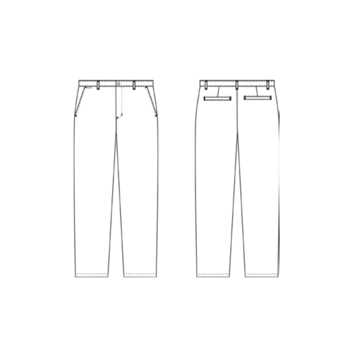 エレガントなウェイターパンツ、ギャルソン