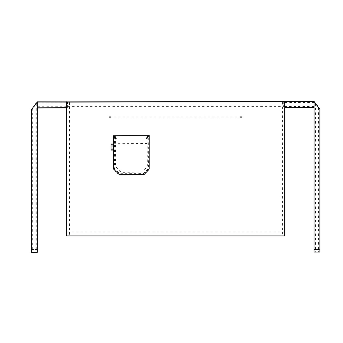 右太ももポケット付きエプロン、ピックアップ