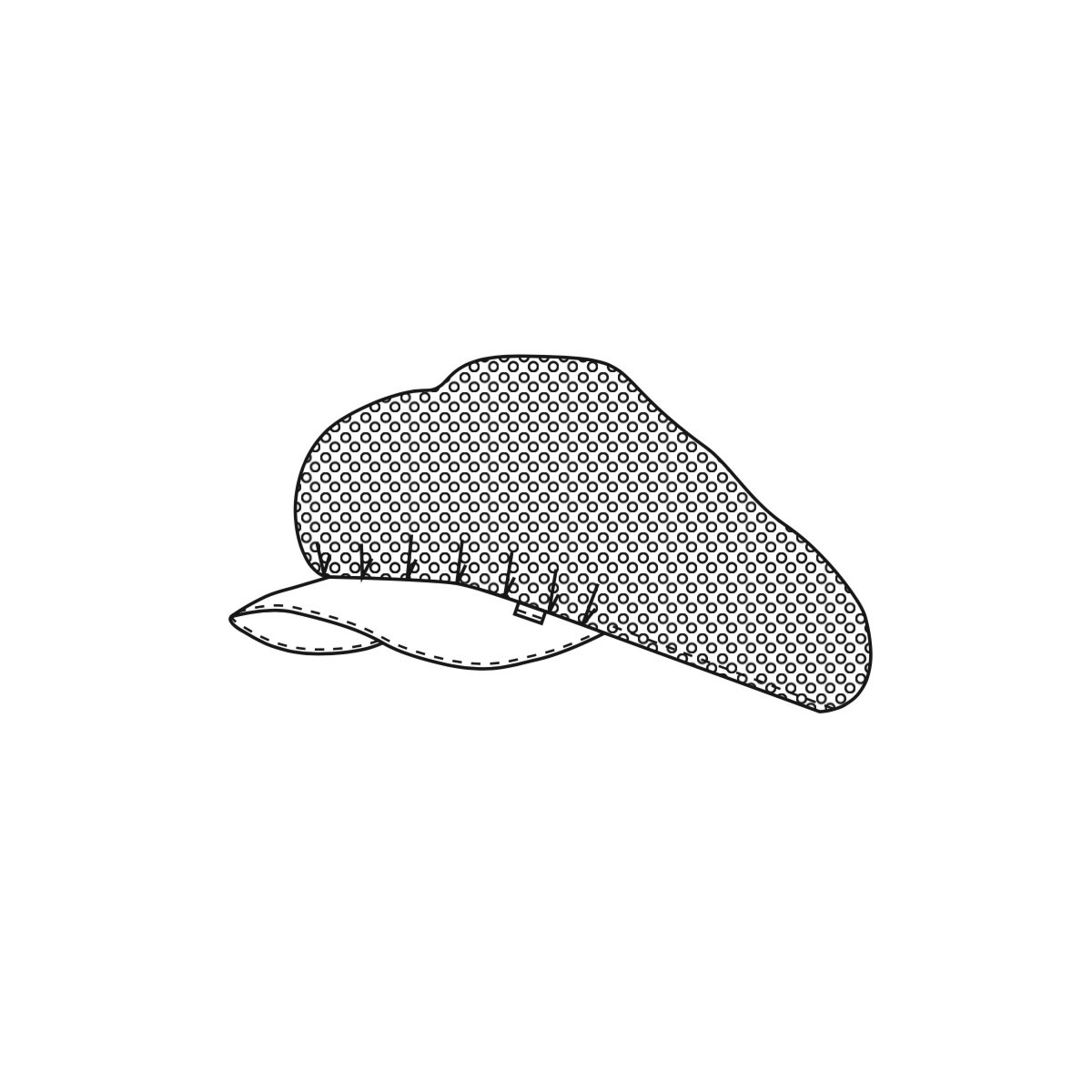 ヘアーン付きキャップ