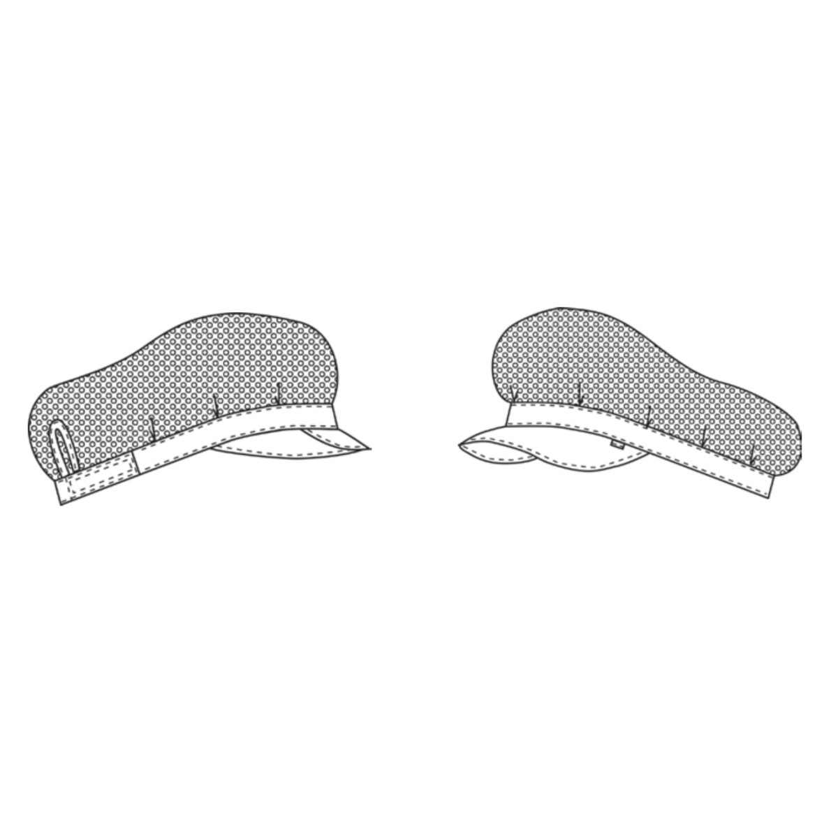 ヘアネット付きキャップ