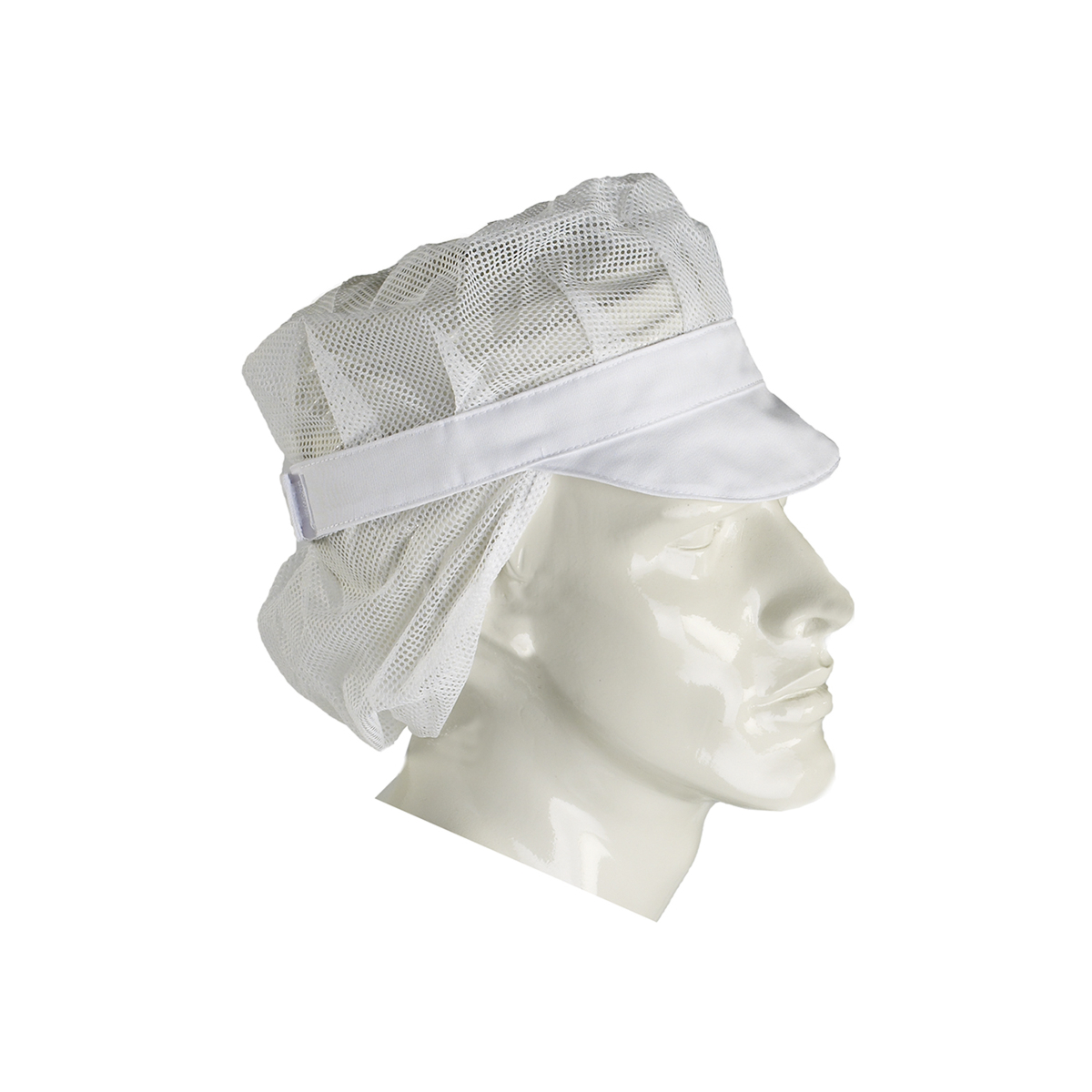 ヘアネット付きキャップとヘアネットバッグ