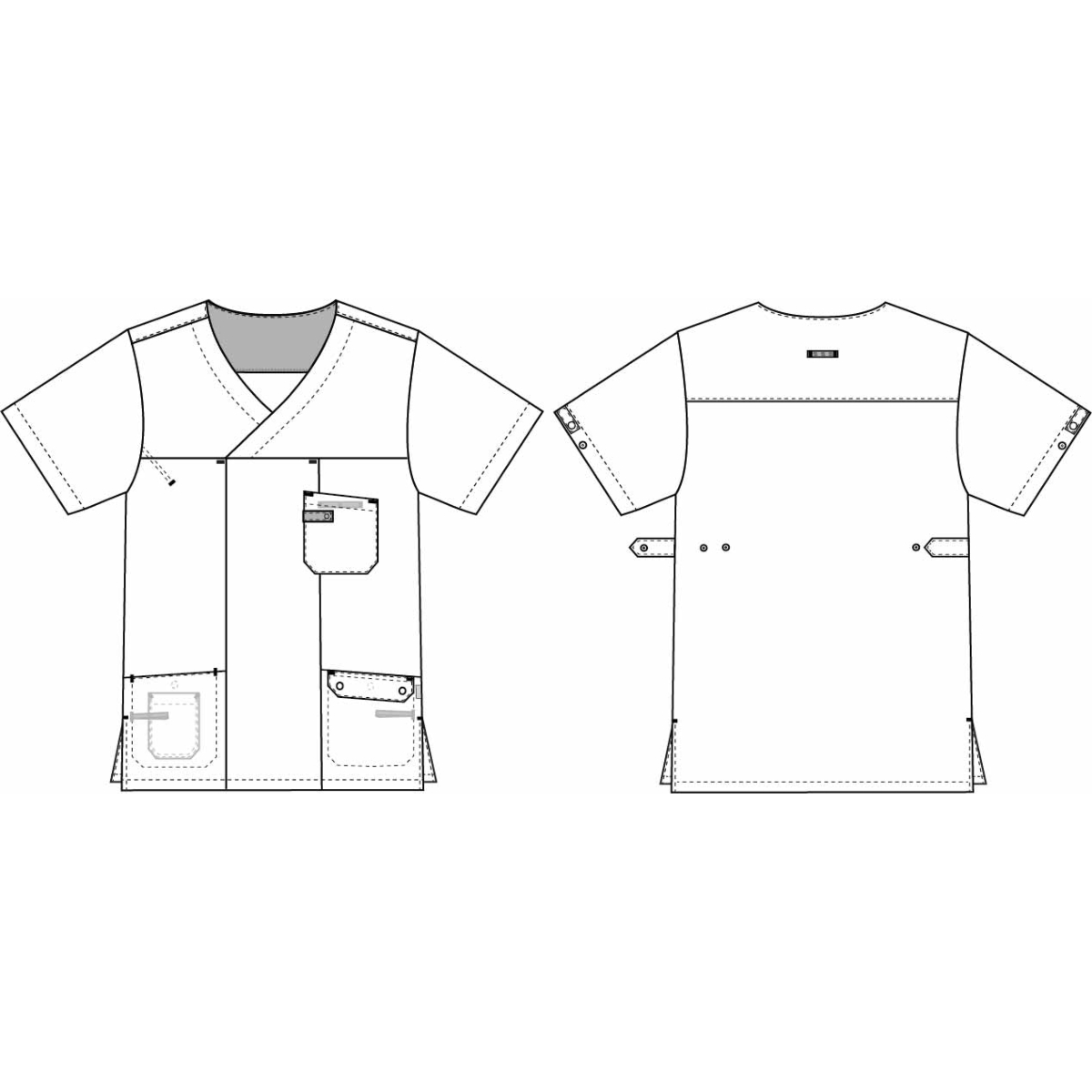 軽い品質のカジュアルでスポーティなユニセックススモック、ピクニック