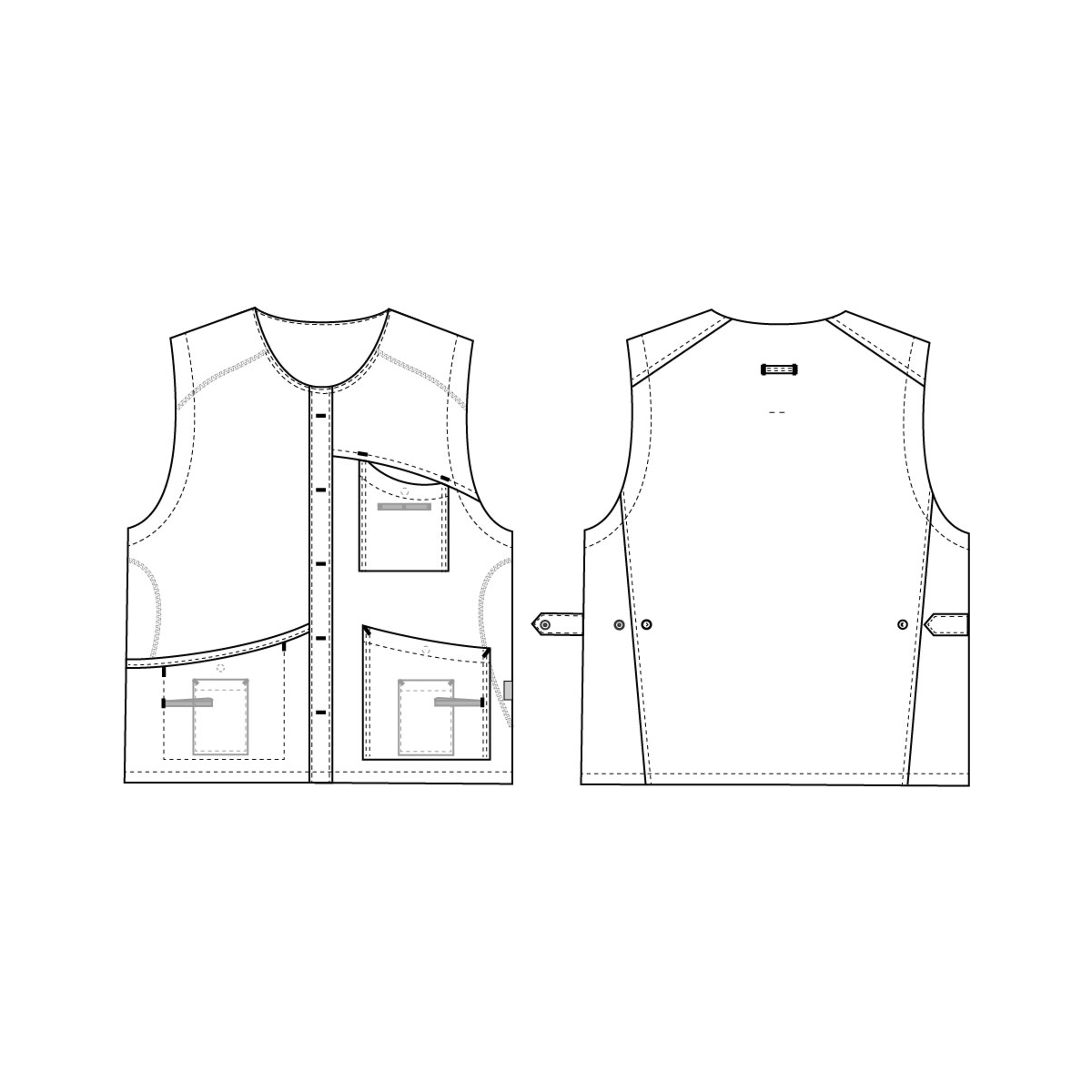 ユニセックスチョッキ、スポーティー