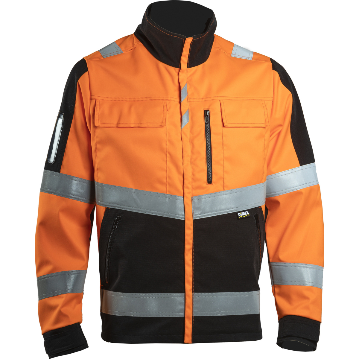 6134 Safety jacket white-orange
