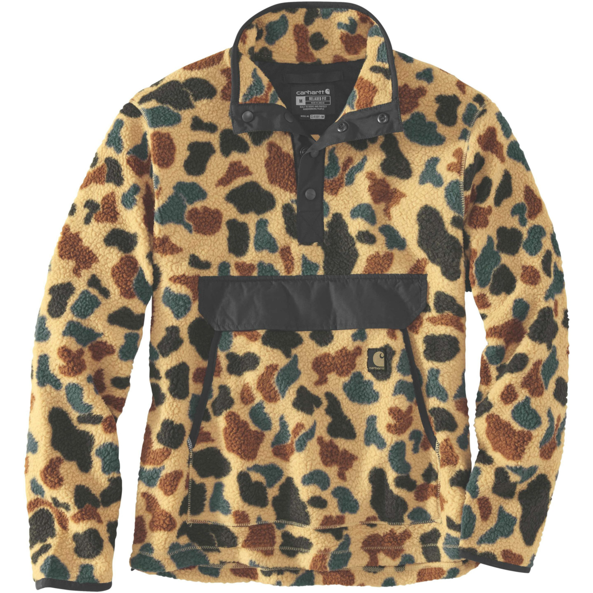 リラックスフィットのフリースプルオーバー