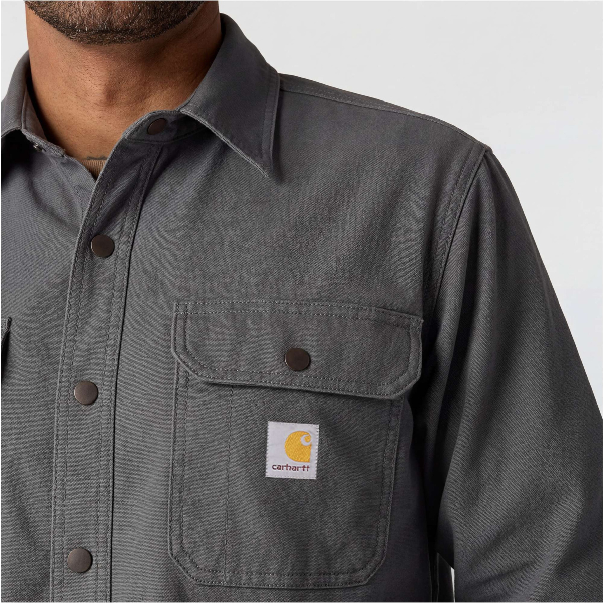 Rugged Flex™ Relaxed Fit Canvas Fleece-Lined Shirt Jac