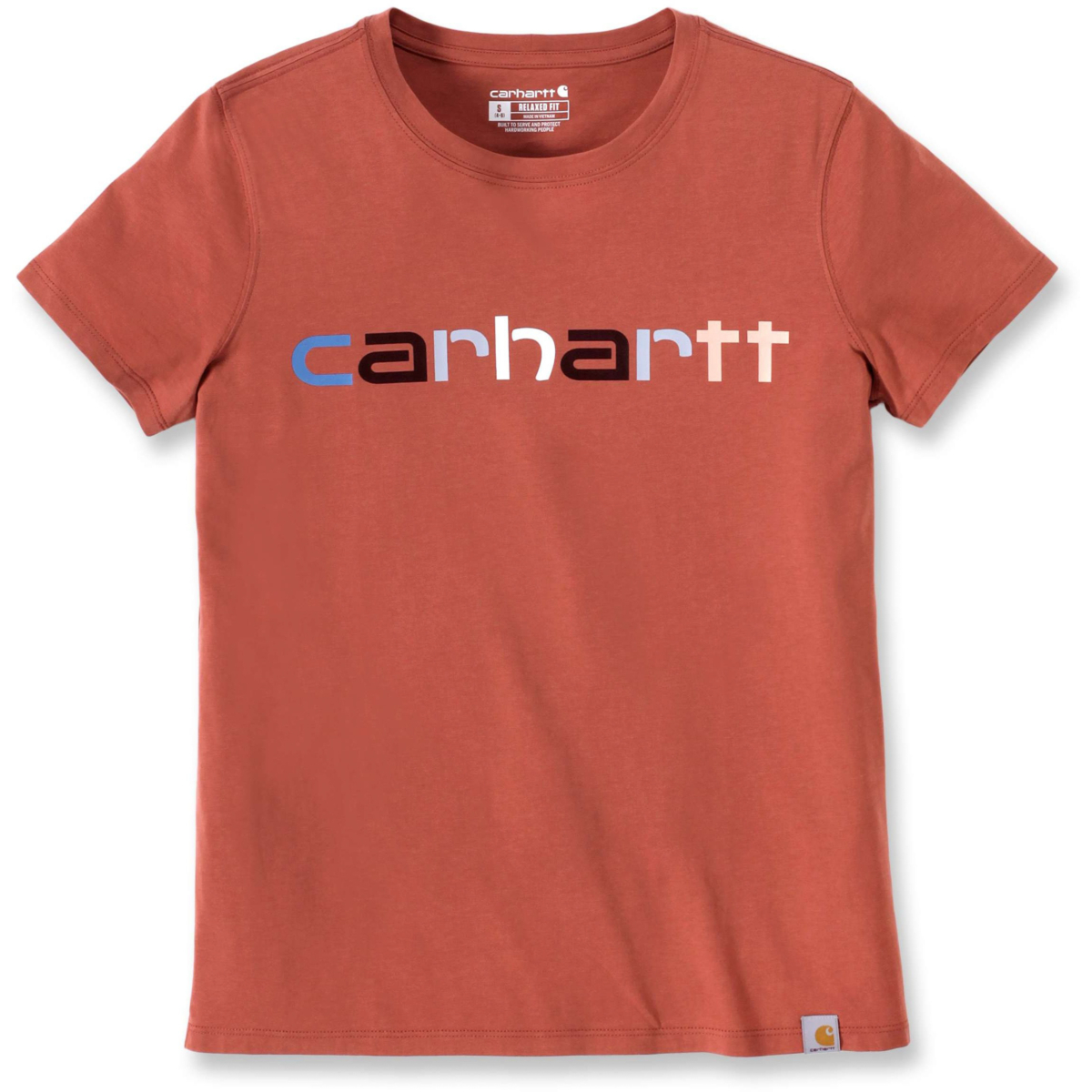 リラックスフィットの軽量半袖マルチカラーロゴグラフィックTシャツ