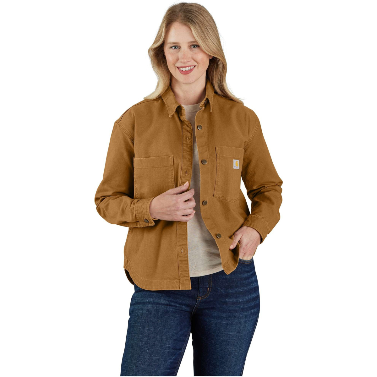 Rugged Flex™ ルーズフィット ヘビーウェイト ダック オーバーシャツ