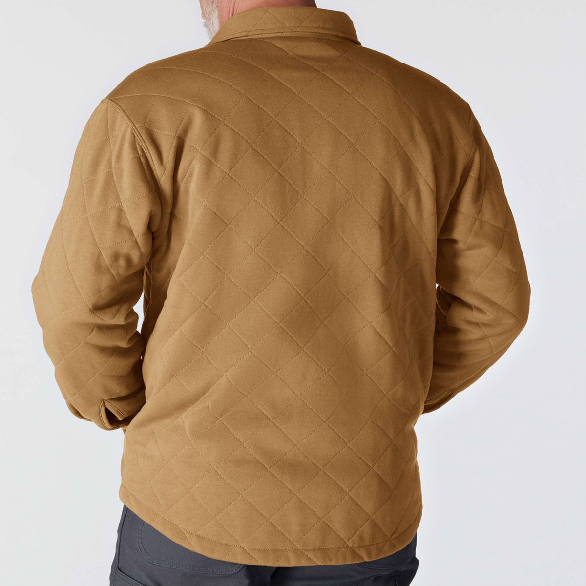 Rain Defender™ Loose Fit Heavyweight Quilted Press-Stud Front Shirt Jac