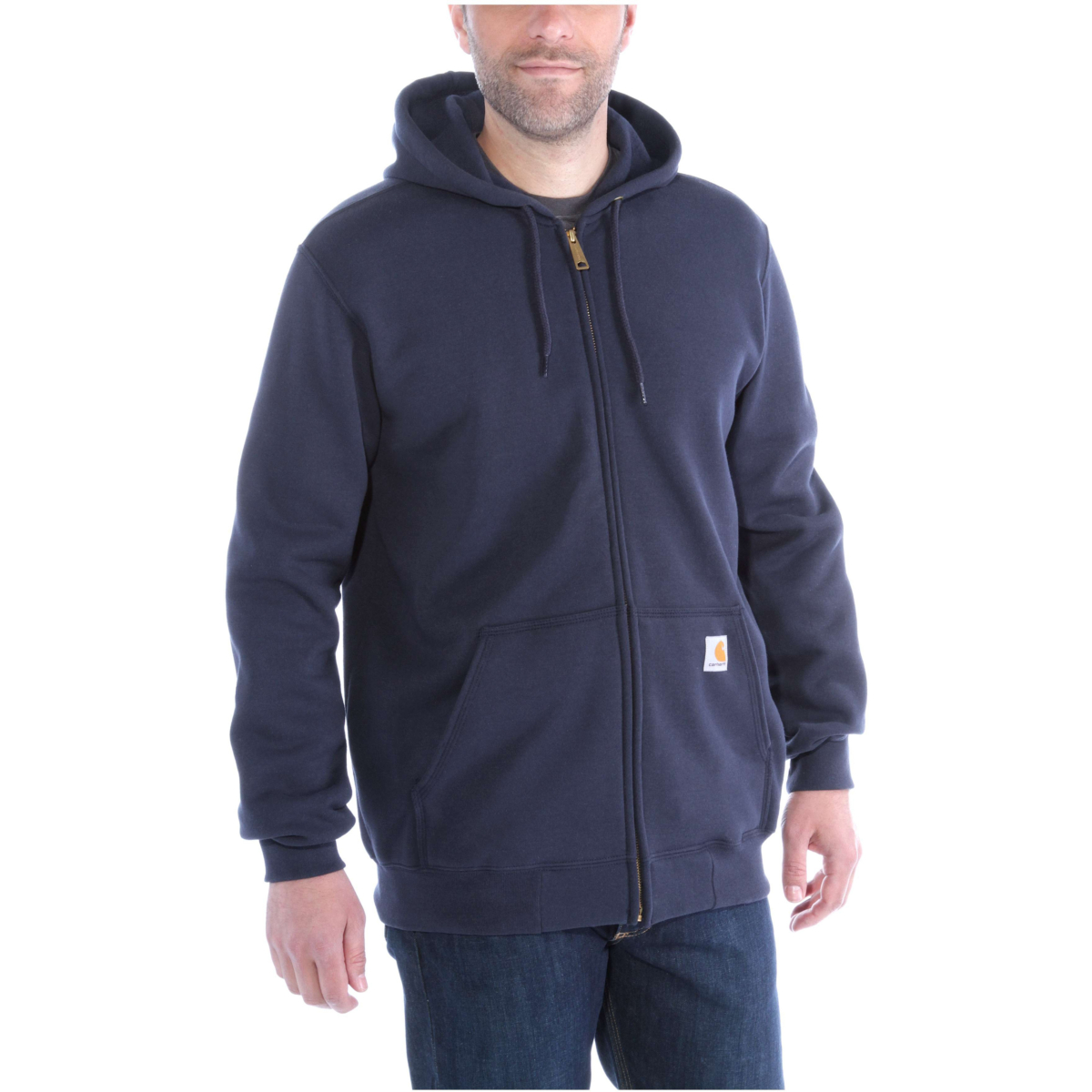 ルーズフィットのミッドウェイトフルジップスウェットシャツ