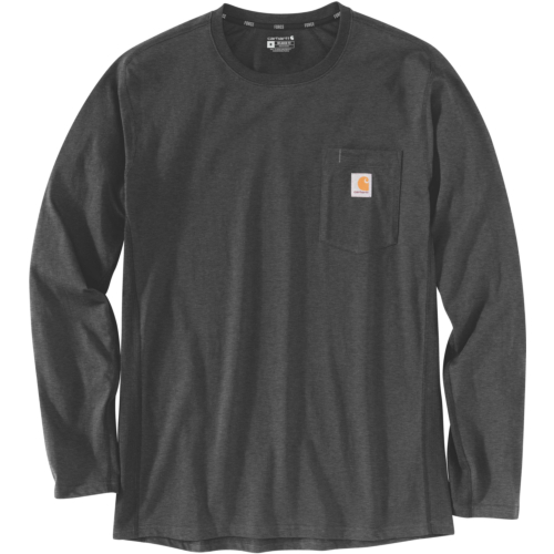 Force® リラックスフィットミッドウェイト長袖ポケット T シャツ