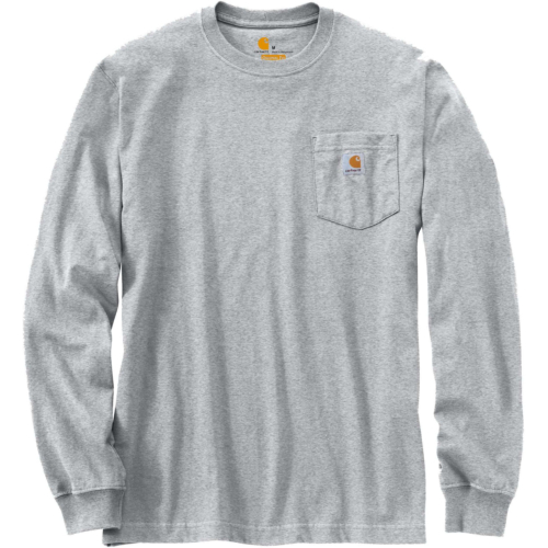 ルーズフィットのヘビーウェイト長袖ポケットTシャツ